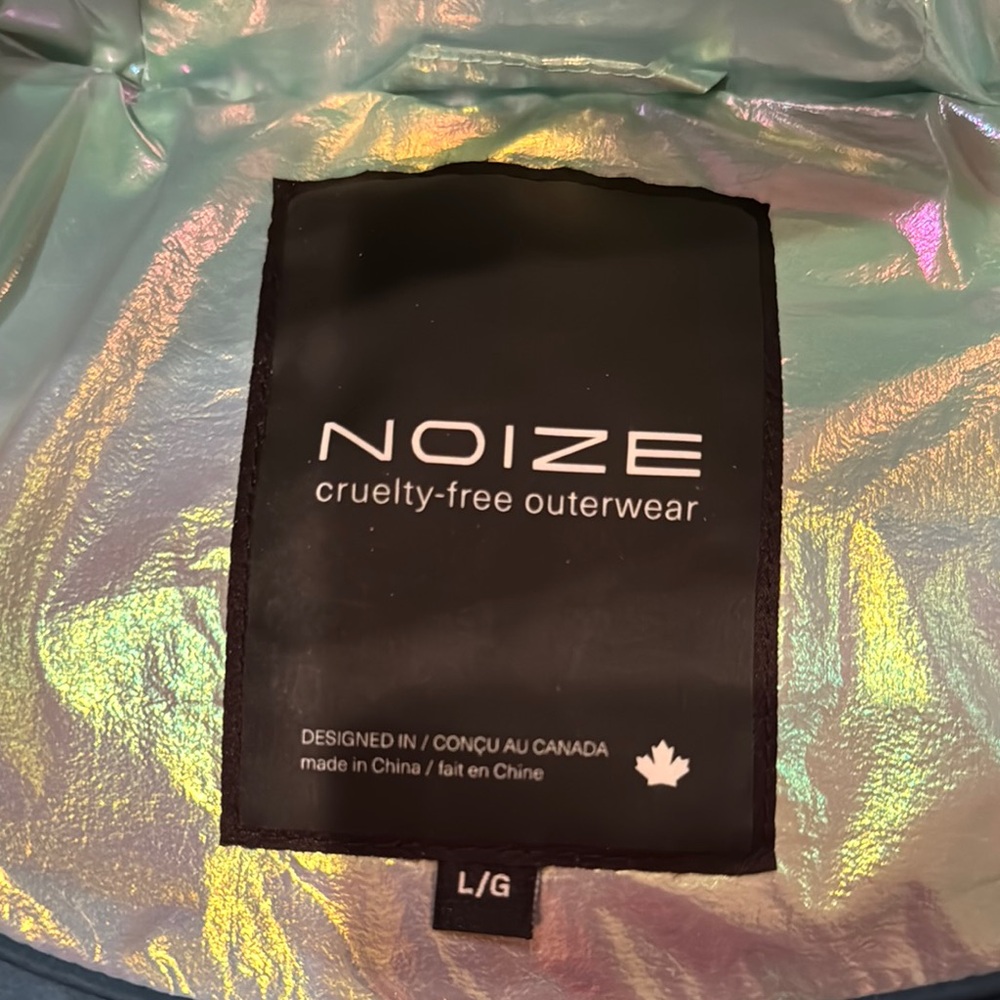 Noize Iridescent Mint Puffer Coat - Picture 5 of 5